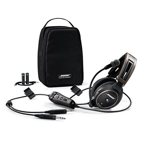 Tactical Pilot Gear Com Bose A20 Aviation Headset With Standard 6 Pin Plug Cable Black